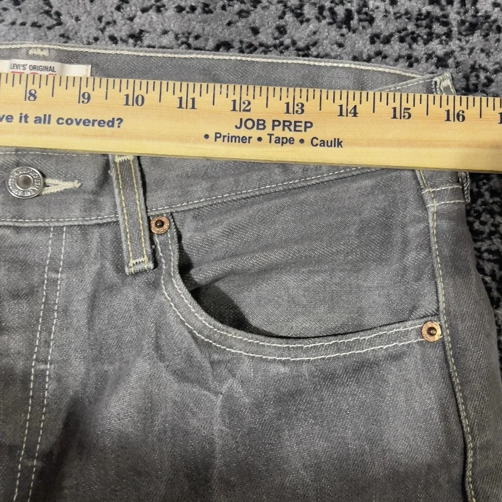 Levis 501 Jeans Men 32x30 Gray‎ Button Fly Denim Honeycomb Faded Straight Y2K